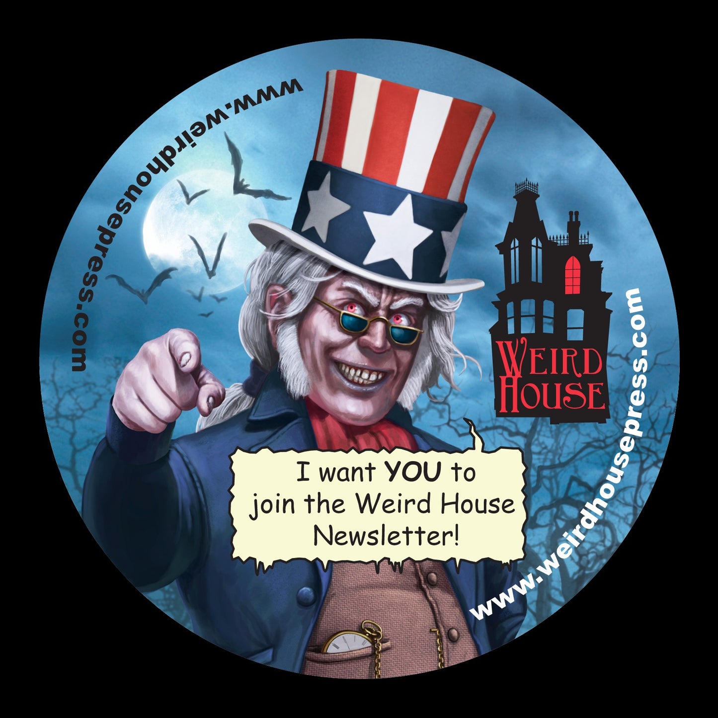 Weird House Librarian Button